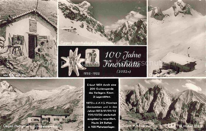 Knorrhuette 2051m Zugspitzplatt Garmisch-Partenkirchen Bayern Am Zugspitzplatt