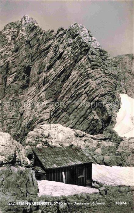 Dachsteinwartehuette 1910m Ramsau Dachstein AT Mit Dachstein Suedwand
