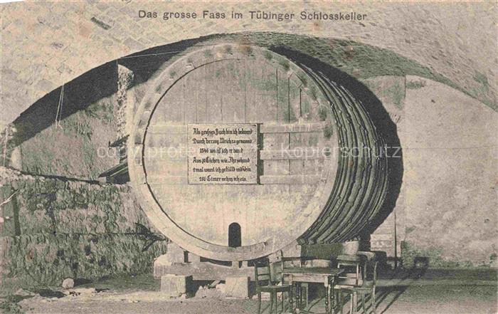 TueBINGEN BW Das grosse Fass im Schlosskeller