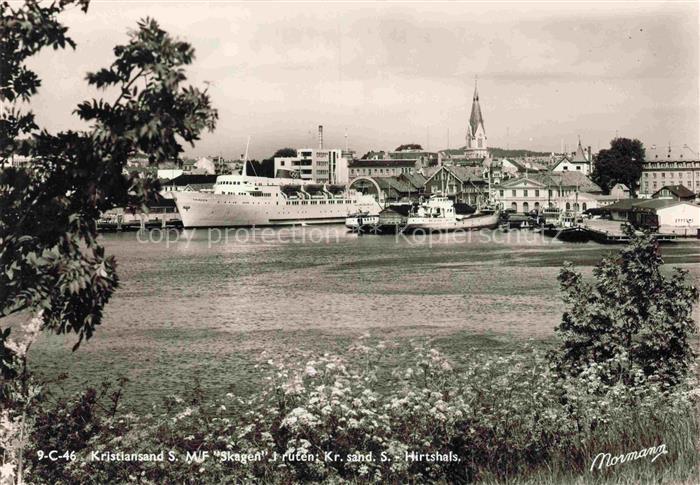 Kristiansand Norge M/F Skagen ruten Hirtshals