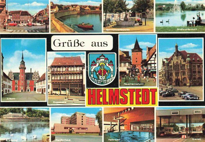 Helmstedt Niedersachsen Rathaus Grenze Hallenbad