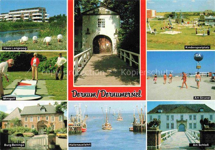 Dornumersiel Dornum Aurich Niedersachsen Am Strand Hafenausfahrt Minigolf Spielp