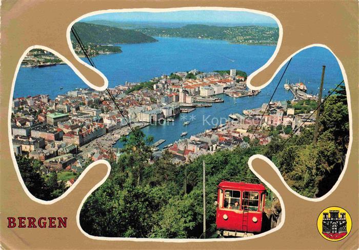 BERGEN  Norge Bergbahn view form Floven