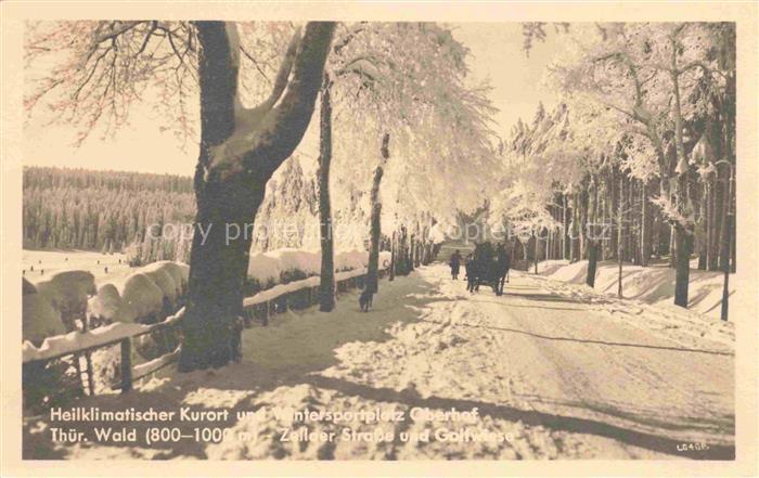 Oberhof  Thueringen mit Zellaer Strasse und Golfwiese