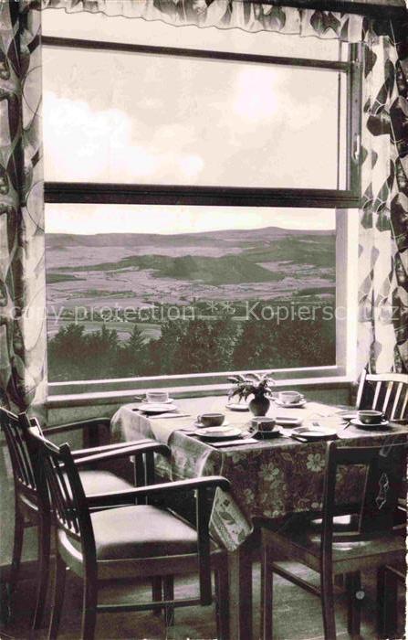 Abterode Meissner Gasthaus Schwalbenthal Blick von der Kaffeeterrasse