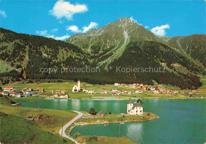 Reschensee Reschen See Lago di Resia Tirol Bolzano IT Panorama