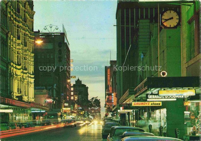 Adelaide Australia Rundle street at night