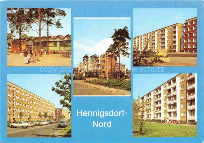 Henningsdorf Kaufhalle Schule Hradeker Strasse Rigaer Strasse und Strasse der Fr