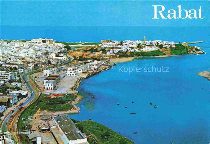 RABAT  Maroc Vue aerienne L'Oued Bou Renreg et la Kasbah des Oudaias