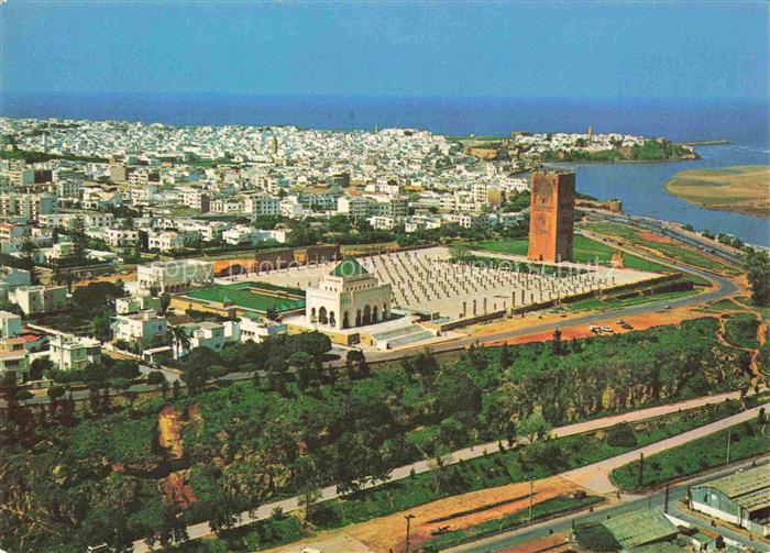 RABAT  Maroc Le Musolee Mohammed V Vue aerienne