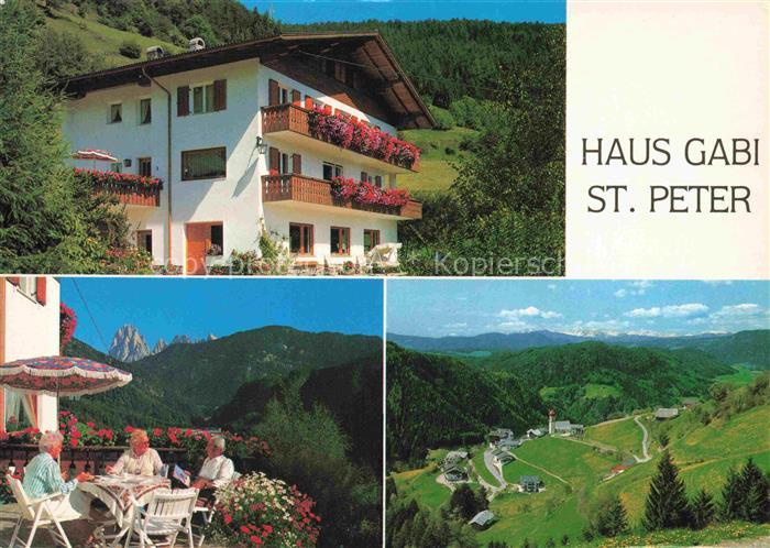 St Peter Lajen Haus Gabi Terrasse Panorama