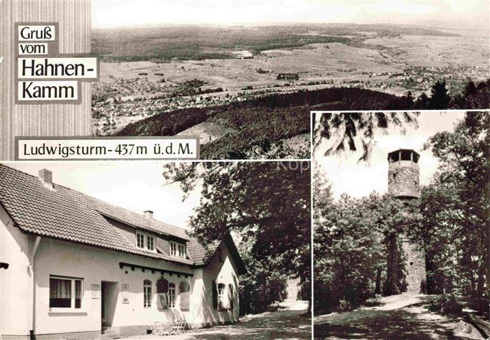 Hahnenkamm Moembris Aschaffenburg Bayern Bergrestaurant Ludwigsturm