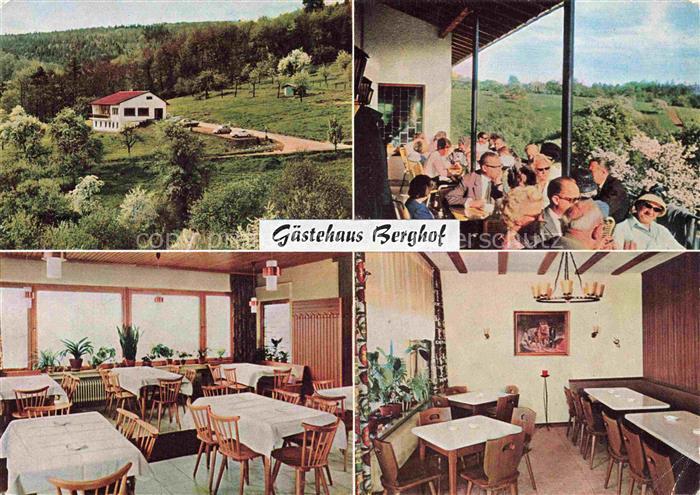 Steinbach Aschaffenburg Spessart Bayern Gaestehaus Berghof Terrasse Gastraeume