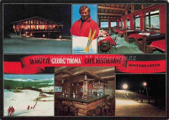 Hinterzarten Breisgau-Hochschwarzwald BW Skihuette Georg Thoma Gastraeume Skipis