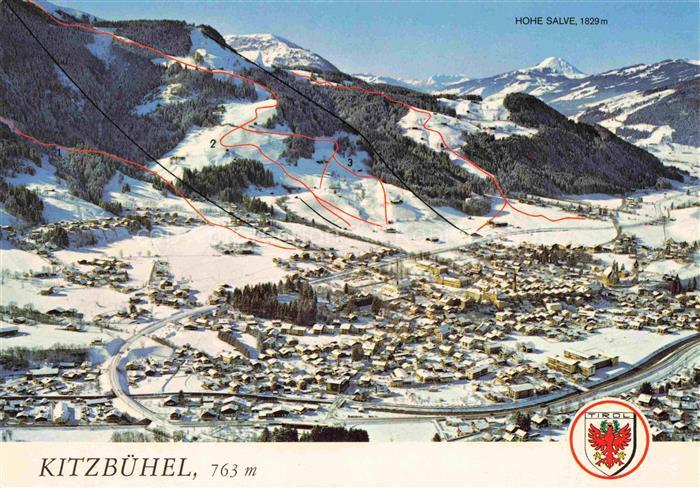 Kitzbuehel Tirol AT Asten Abfahrt Streifalm Abfahrt Kampen Abfahrt Fliegeraufnah