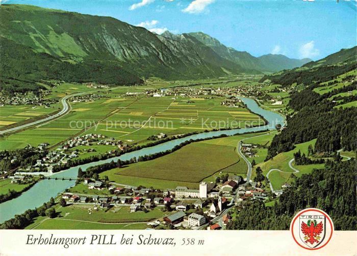 Pill Unterinntal Schwaz Tirol AT Fliegeraufnahme mit Riesengebirge