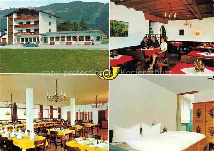Zell Ziller Zillertal Tirol AT Gasthof Neue Post Gastraum Fremdenzimmer