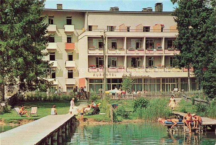 Klopeinersee Sankt Kanzian Kaernten AT Kurhotel Hormosana Badesteg