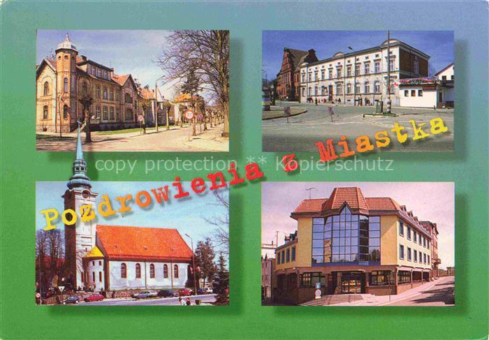 Miastko Bytowski PL Ortsmotive Zentrum Kirche