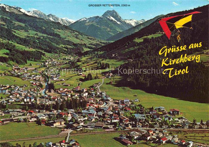 Kirchberg Tirol AT Panorama Blick gegen Grosser Rettenstein Kitzbueheler Alpen D