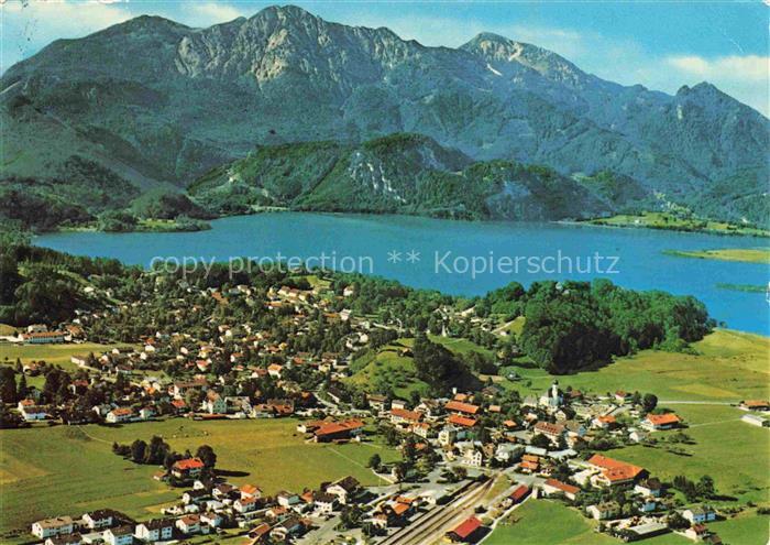 Kochel am See Bayern Panorama Blick gegen Herzogstand