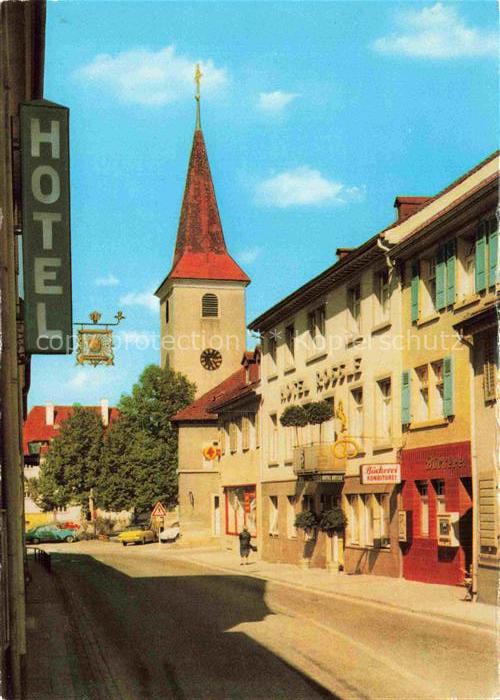 BAD KROZINGEN Hauptstrasse Thermalkurort Kirche