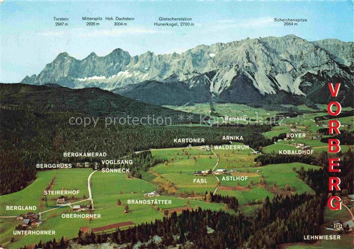Vorberg Pichl Ramsau Dachstein Steiermark AT Panorama Urlaubsgebiet in der Dachs