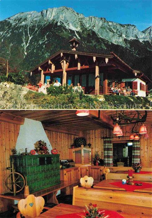 BERCHTESGADEN Bayern Paulshuette auf der Kneifelspitze Gastraum
