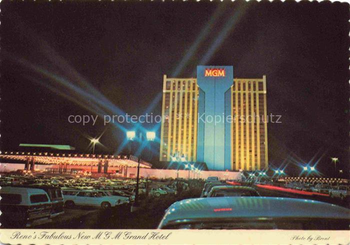 RENO  Nevada USA View of the fabulous MGM Grand Resort Hotel at night