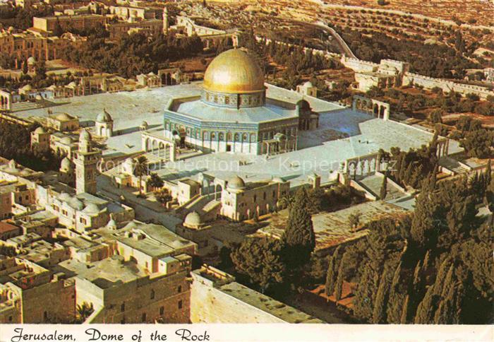 Jerusalem  Yerushalayim Israel Dome of the Rock aerial view
