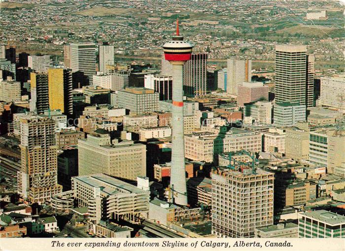 Calgary Alberta Canada Downtown Skyline aerial view