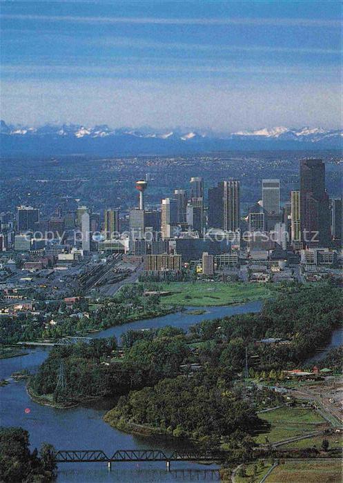 Calgary Alberta Canada Panorama Downtown Rocky Mountains