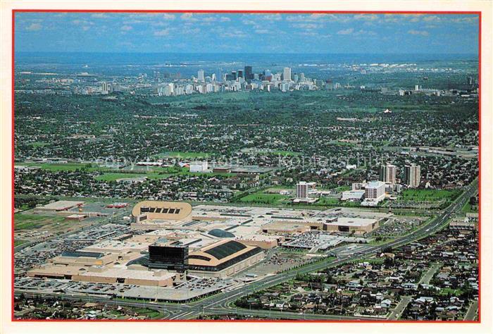 Edmonton Alberta Canada Aerial view City Downtown West Edmonton Mall University