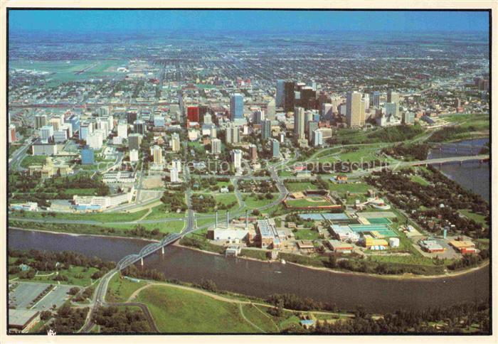 Edmonton Alberta Canada Panorama City Downtown aerial view