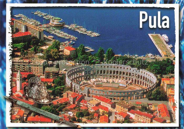 Pula Pola Croatia Teilansicht Arena Luftaufnahme