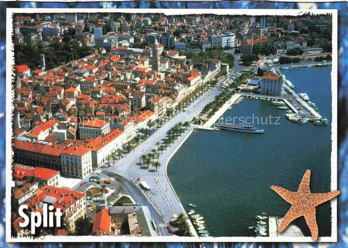 SPLIT Spalato Croatia Hafen Stadt Fliegeraufnahme