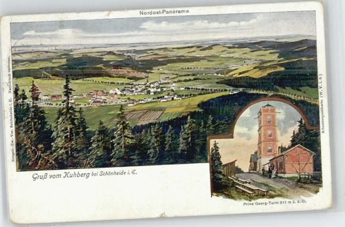 Schoenheide Erzgebirge uhberg KuenstlerG. Falk x