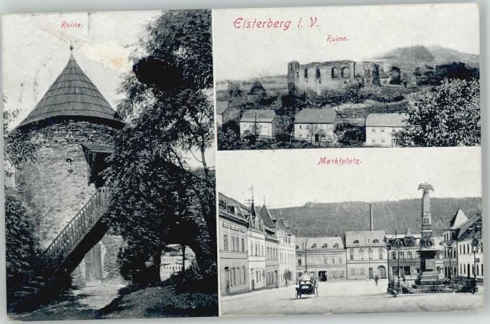 Elsterberg Vogtland Ruine Marktplatz