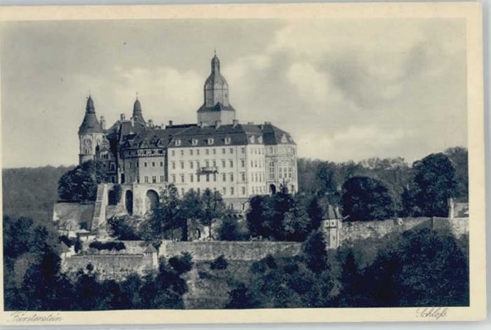 Bad Salzbrunn Szczawno-Zdroj Salzbrunn [handschriftlich] Fuerstenstein Schloss