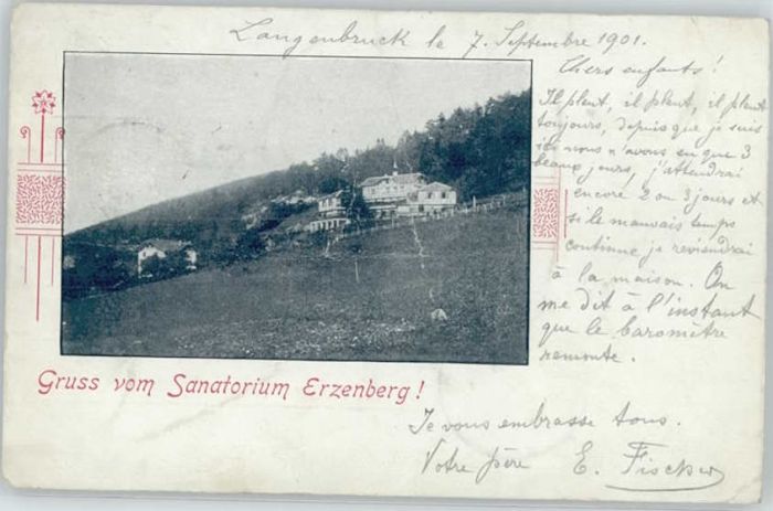 Langenbruck [Handschriftlich] Sanatorium Erzenberg