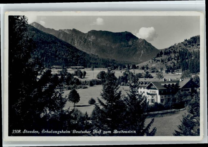 Stauden Fischbachau Erholungsheim Deutscher Hof