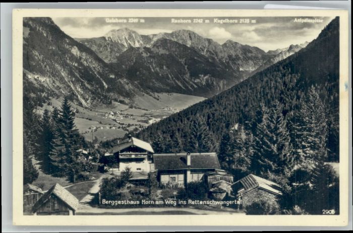 Bad Hindelang [Stempelabschlag] Gasthaus Horn am Weg Rettenschwangertal