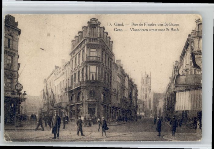 Gand Belgien Gand Gent Rue Flandre St. Bavon Vlaanderen Straat St. Baafs
