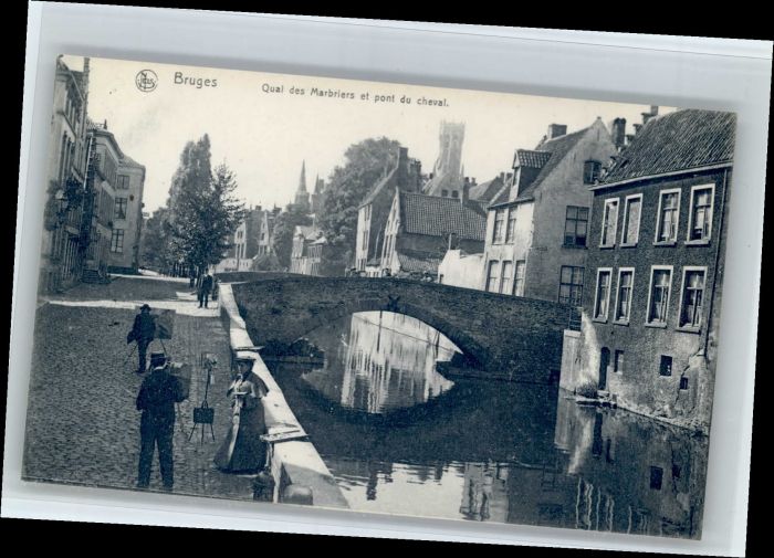 Bruges BRUGGE Belgie Bruges Quai Marbriers Pont Cheval