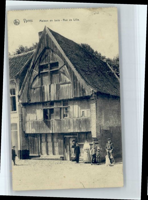 Ypern Ypres Ypres Maison Bois Rue Lille