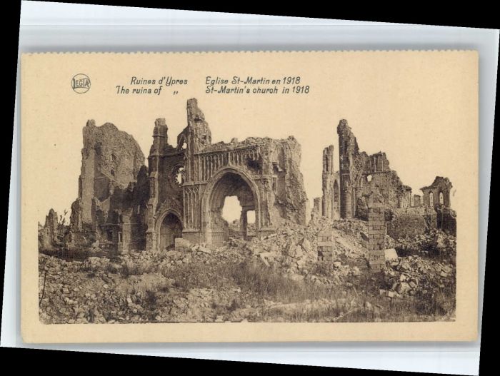 Ypern Ypres Ypres Ruines Eglise St. Martin