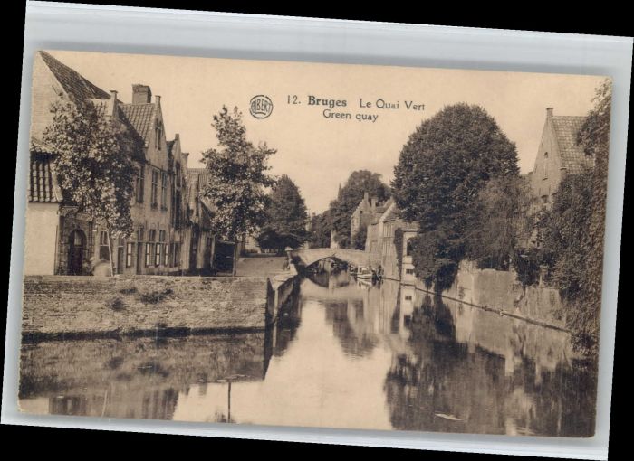 Bruges BRUGGE Belgie Bruges Quai Vert Green Quay