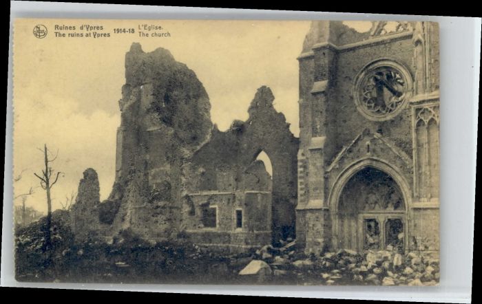 Ypern Ypres Ypres Ruines Eglise Church