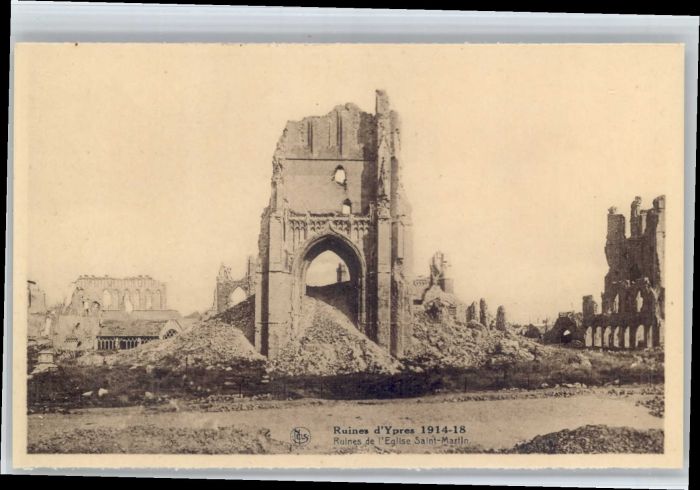 Ypern Ypres Ypres Ruines Eglise Saint-Martin