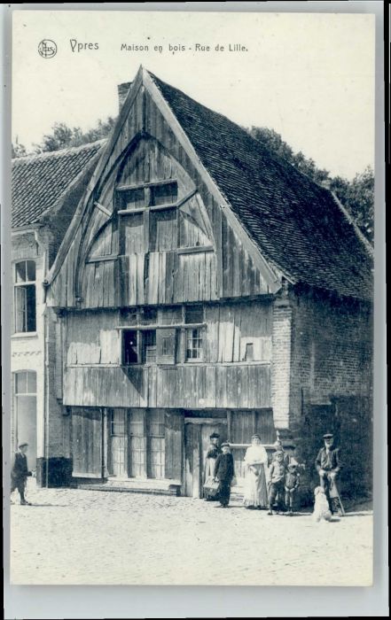 Ypern Ypres Ypres Maison Bois Rue Lille